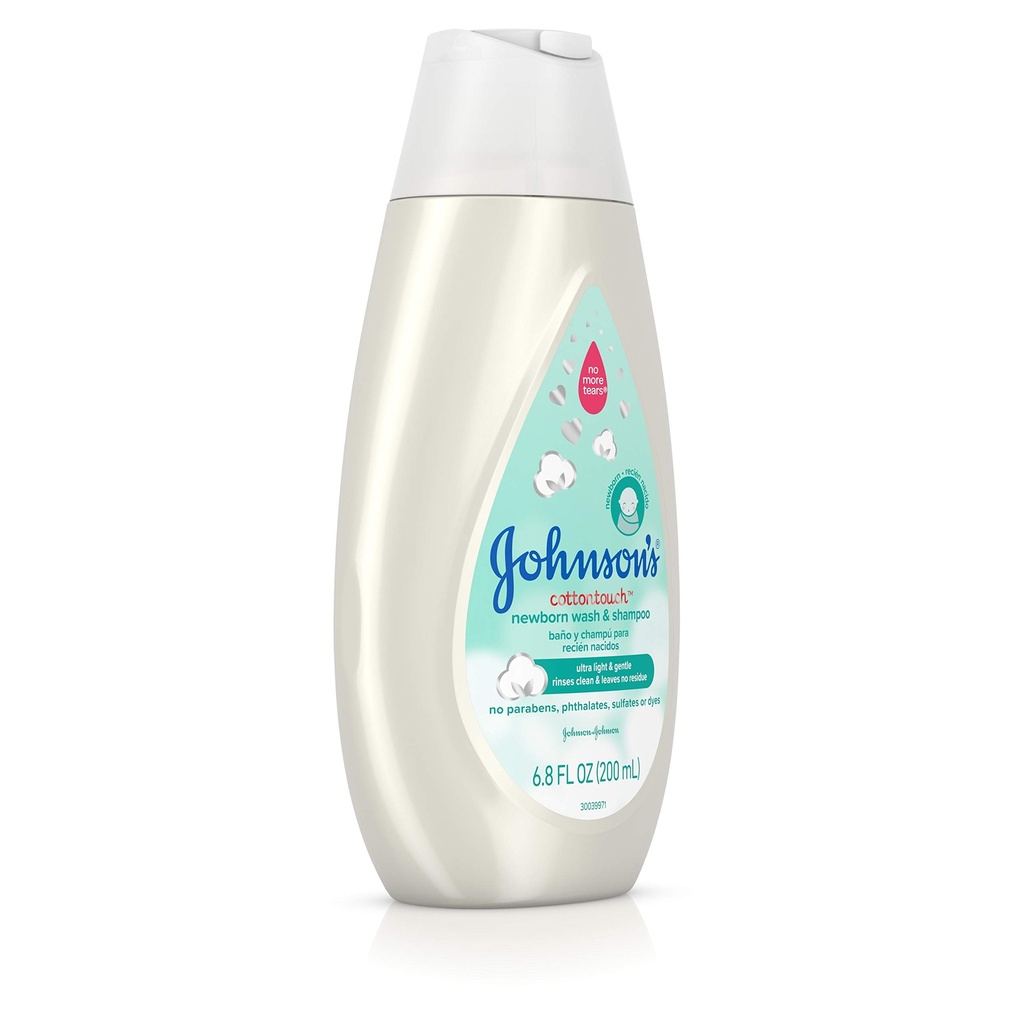 Johnson's CottonTouch Newborn Baby Wash & Shampoo 200 mL