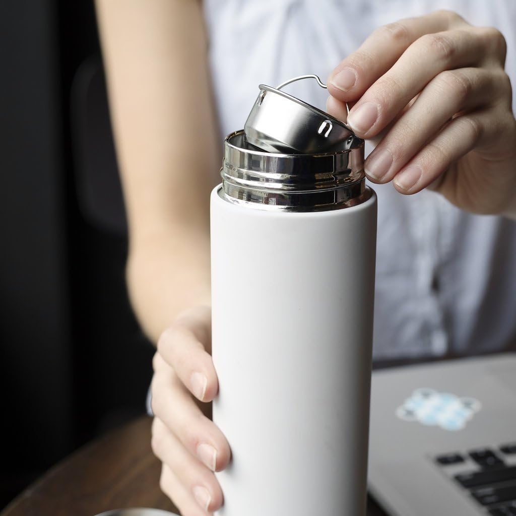 17 oz Stainless Steel Vacuum Insulated Water Bottle Tumbler with Infuser – BPA Free