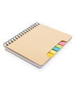 A5 Kraft Spiral Notebook with Sticky Notes