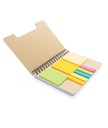 A5 Kraft Spiral Notebook with Sticky Notes