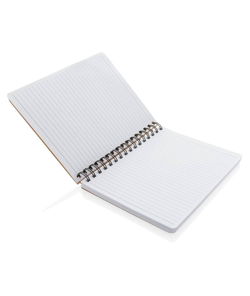 A5 Kraft Spiral Notebook with Sticky Notes