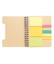A5 Kraft Spiral Notebook with Sticky Notes