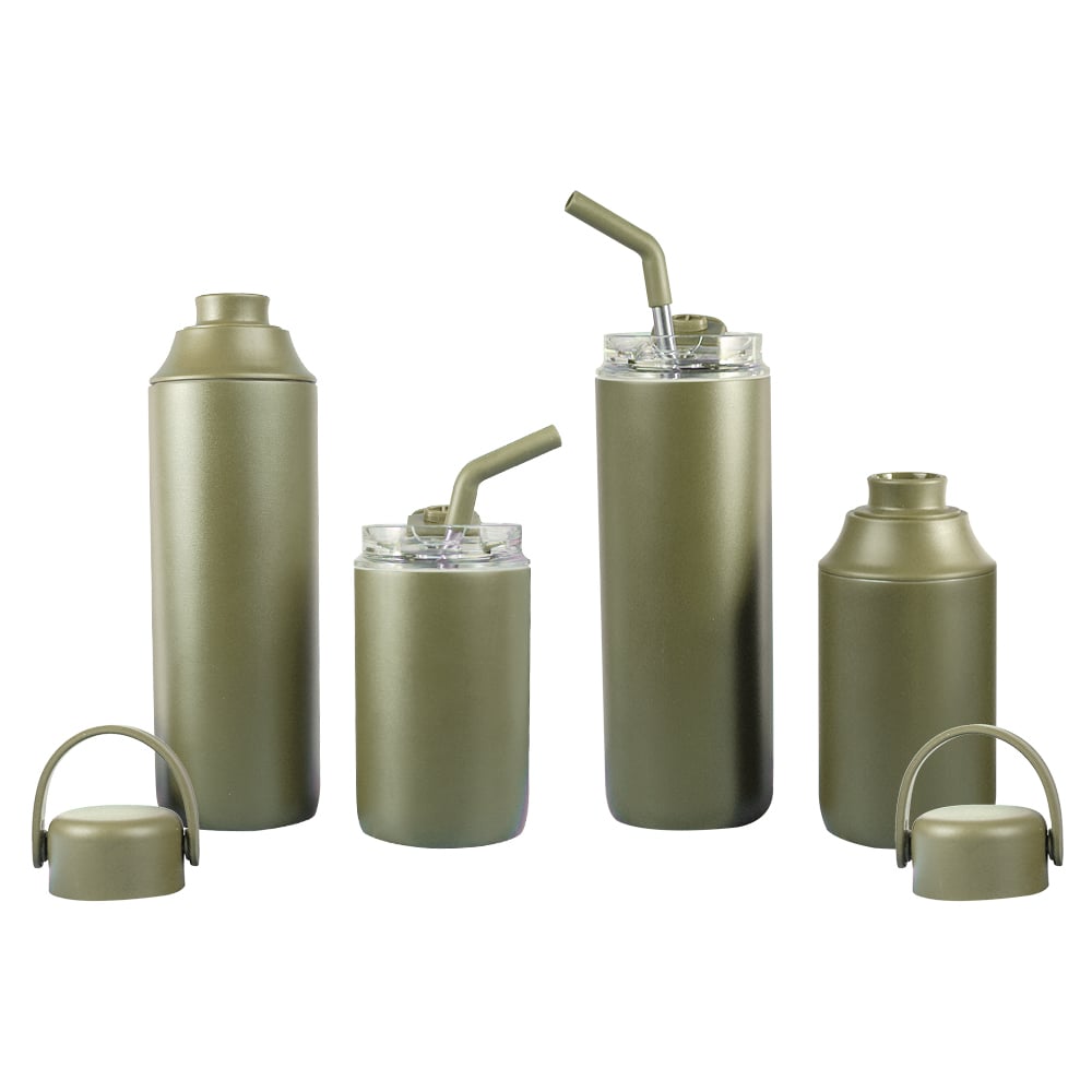 FLASKEE SET – Premium Powder-Coated Double-Wall Stainless St