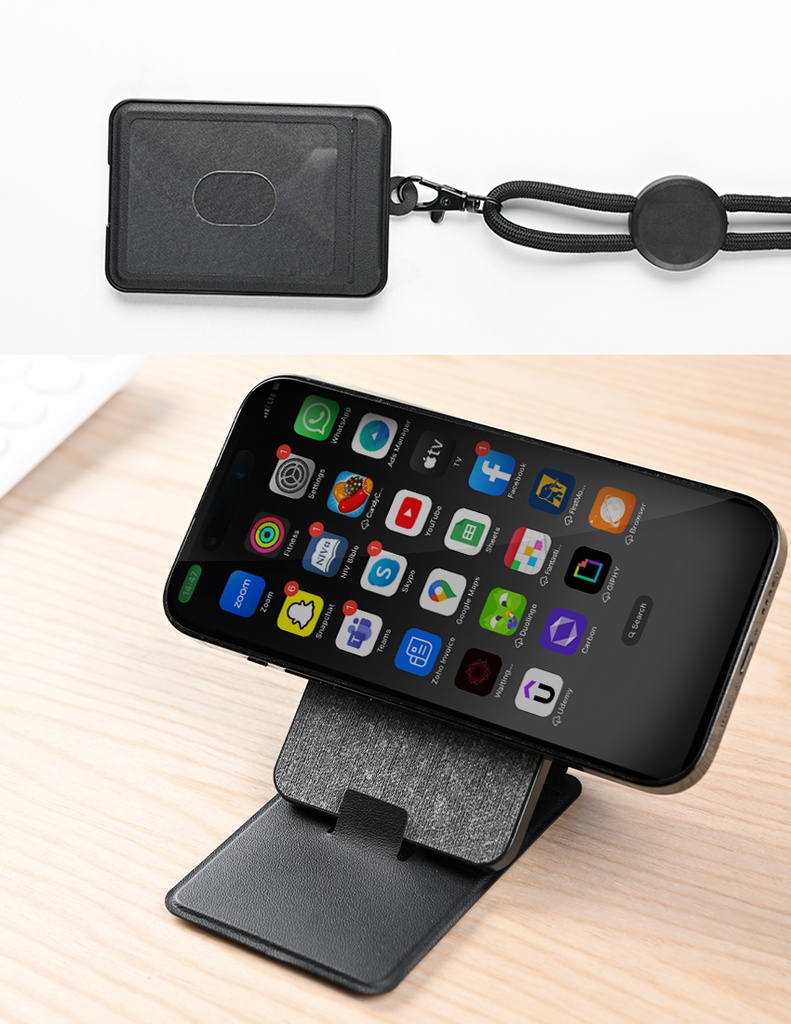 SMART ID Dark Grey – Versatile ID Holder with Built-in Track