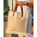 JUCO TOTE – Stylish Laminated Natural Juco Tote Bag with PU 