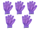 Exfoliating Bath Gloves, Double-Sided Body Scrubber, Set of 5 Pairs for Shower, Spa and Massage