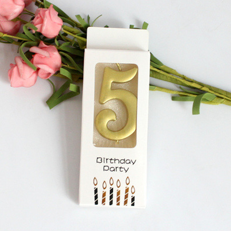 Gold Candle Number 5