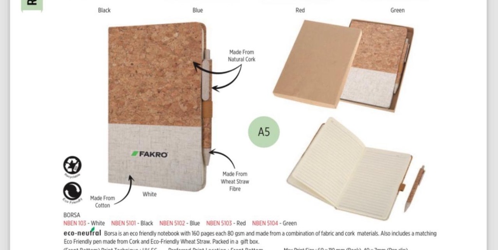 Borsa eco friendly notebook