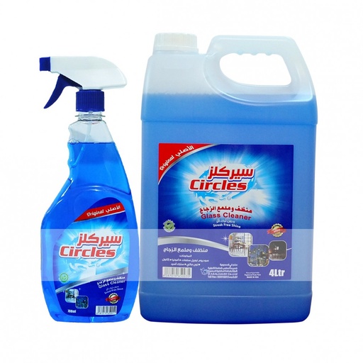 [CLEN-0005] Circles Glass Cleaner Blue, 4x4Liters, with 750mLx4
