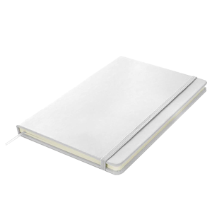 [CORP-0161] دفتر ملاحظات أبيض بغلاف مطاطي A5