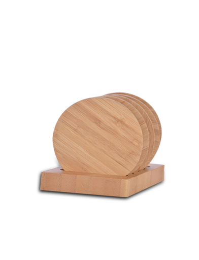 [CORP-541] طقم 5 قواعد أكواب خيزران | BAMBOO COASTER